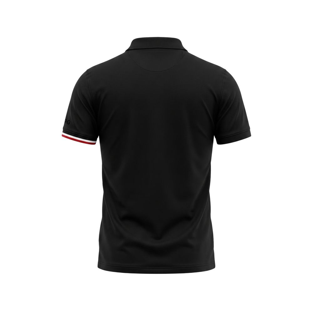 Iceberg Schwarzes Baumwoll-Poloshirt für Männer