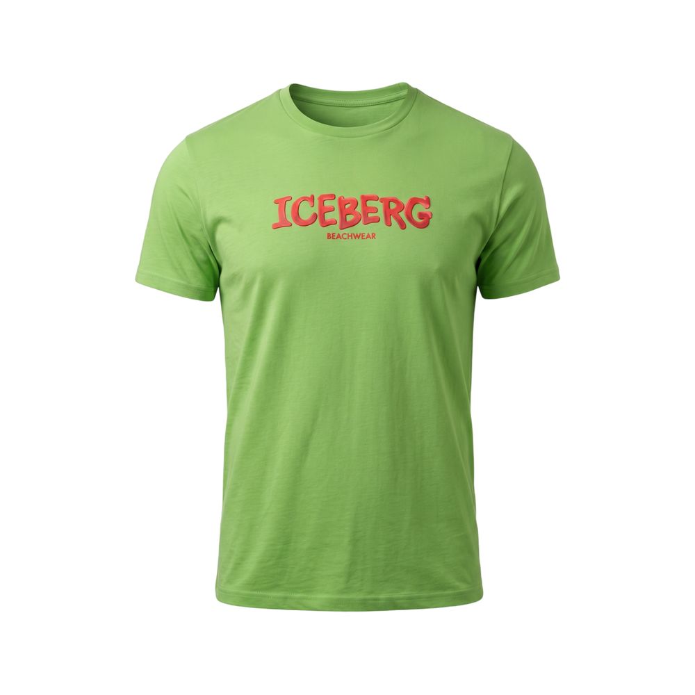 Iceberg Grünes Baumwolle Männer T-Shirt