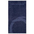 Trussardi Beachwear Blue Cotton Men's Beach Towel