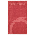 Trussardi Beachwear Red Cotton Men Swim Towel