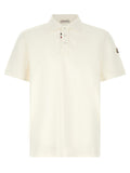 Moncler White Cotton Polo Shirt