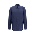 Dolce & Gabbana Blue Silk Dress Shirt