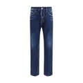 Dsquared² Blue Cotton Straight-Leg Jeans
