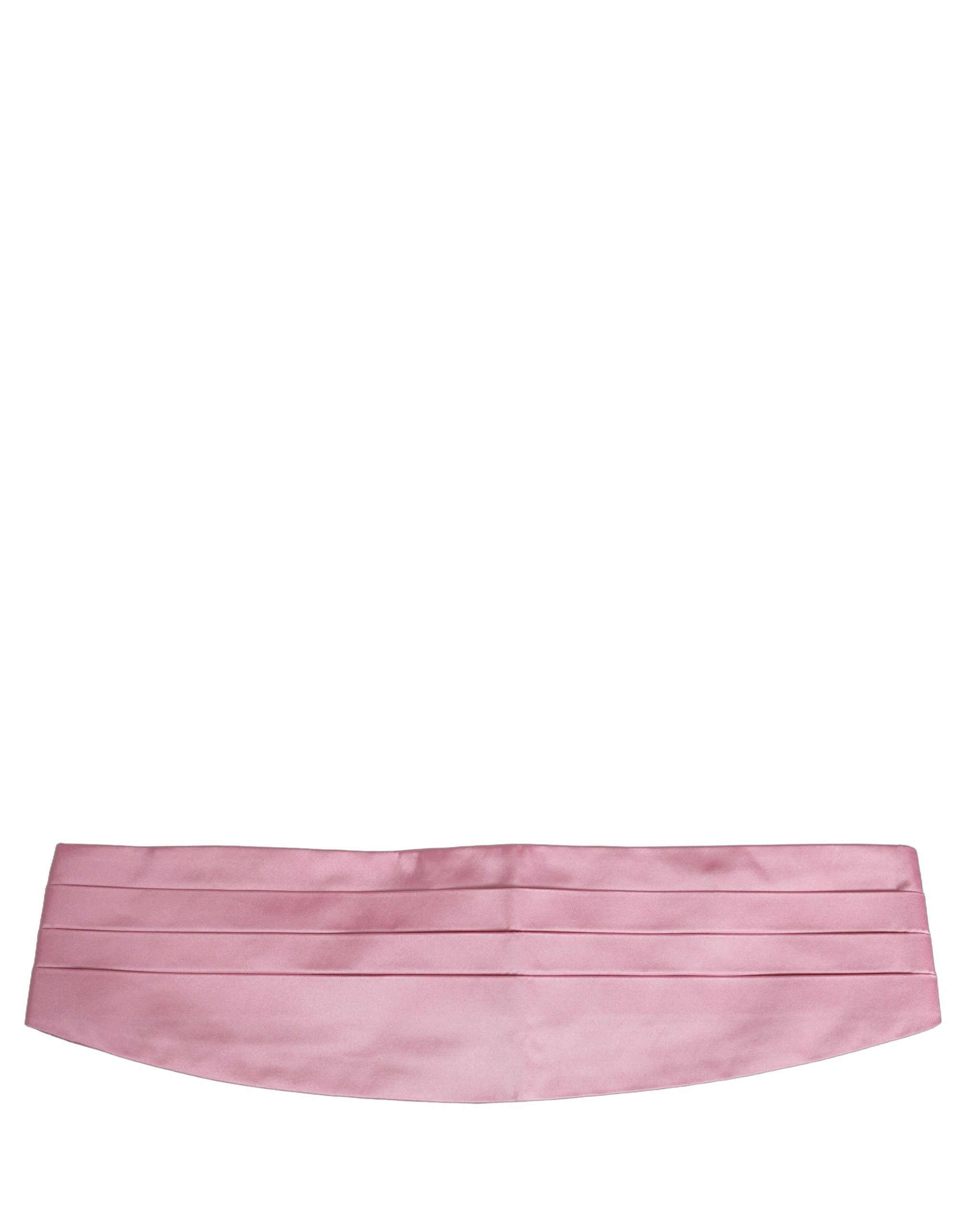 Dolce & Gabbana Pink Men 100% Silk Belt Waist Cummerbund