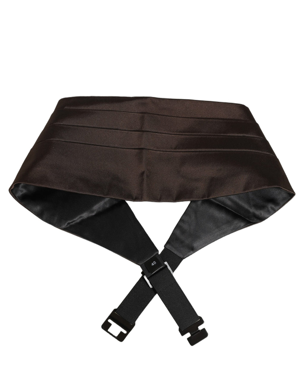 Dolce & Gabbana Dark Brown 100% Silk Belt Waist Cummerbund