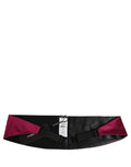 Dolce & Gabbana Burgundy 100% Silk Belt Waist Cummerbund