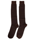 Dolce & Gabbana Men Brown Viscose Over The Calf Accessory Socks