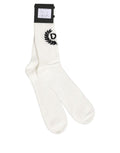Dolce & Gabbana White Cotton DG Logo Mid Calf Accessory Socks