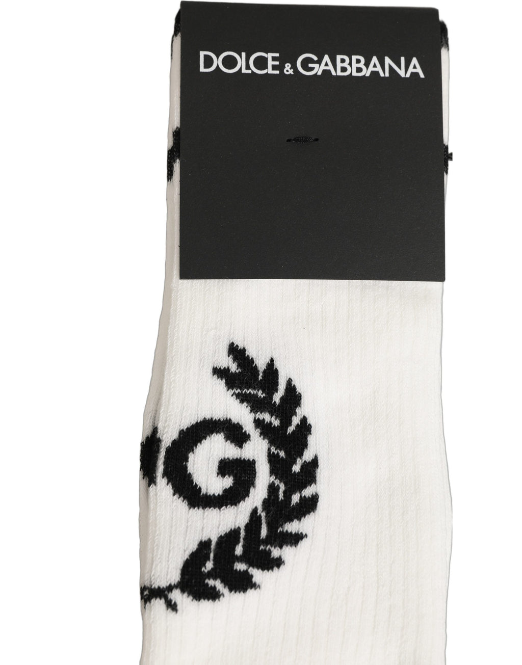 Dolce & Gabbana White Cotton DG Logo Mid Calf Accessory Socks
