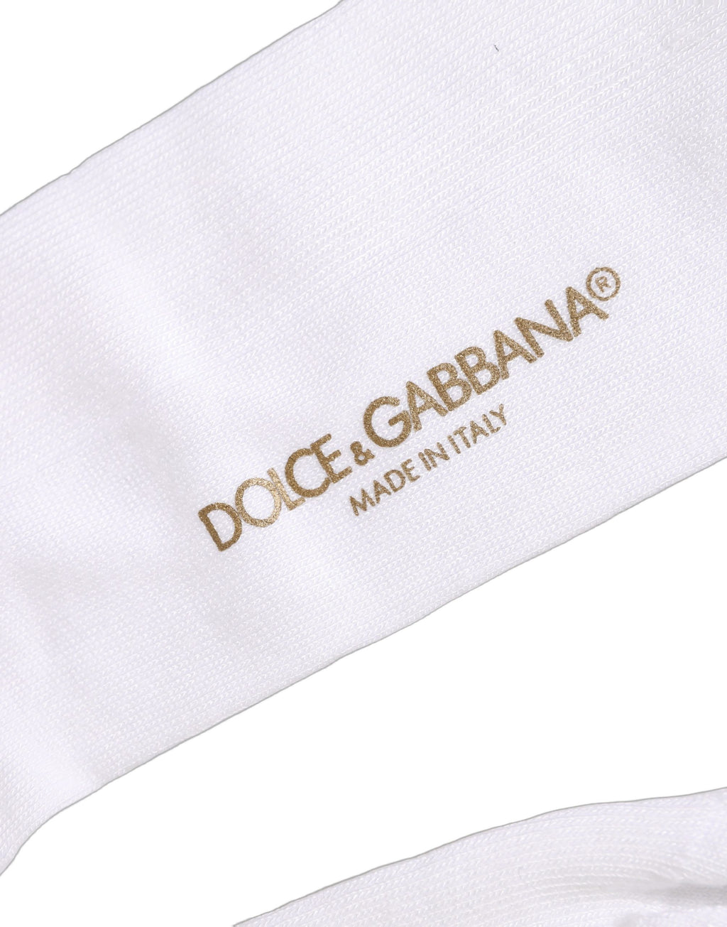 Dolce & Gabbana Men White Viscose Over The Calf Accessory Socks