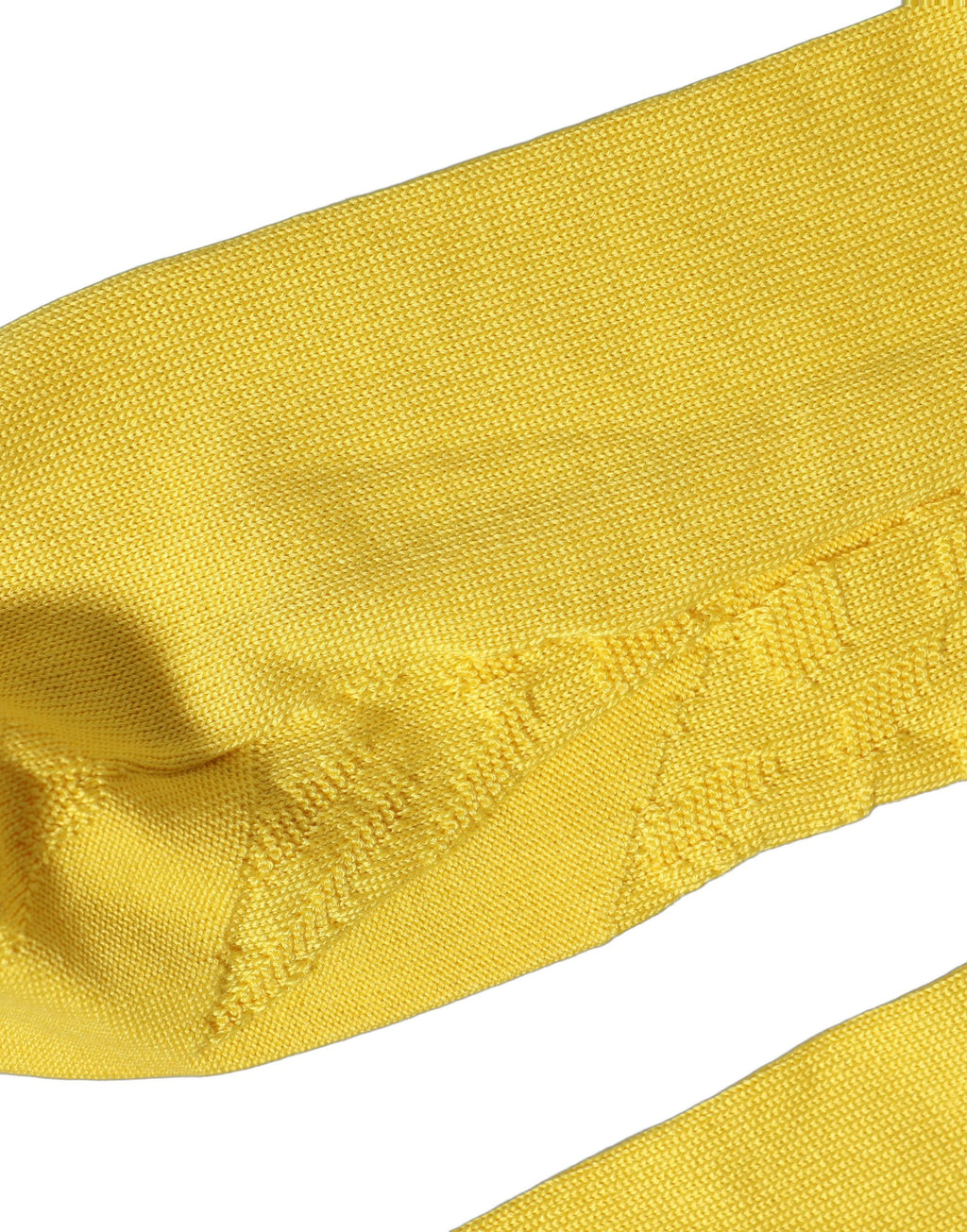 Dolce & Gabbana Men Yellow 100% Silk Mid Calf Accessory Socks