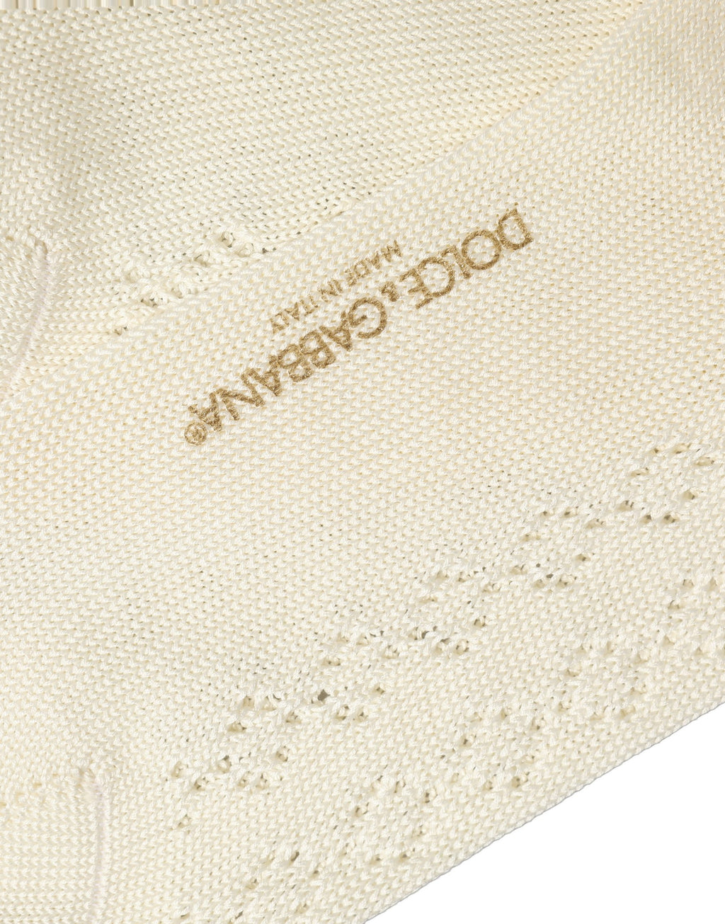 Dolce & Gabbana Off White Cotton Knit Mid Calf Accessory Socks