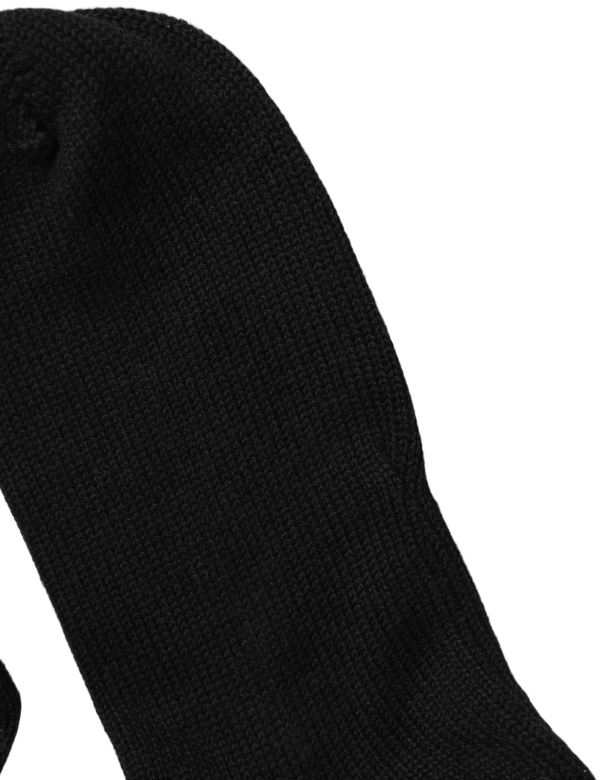 Dolce & Gabbana Black Sequin Cotton Knit Mid Calf Accessory Socks