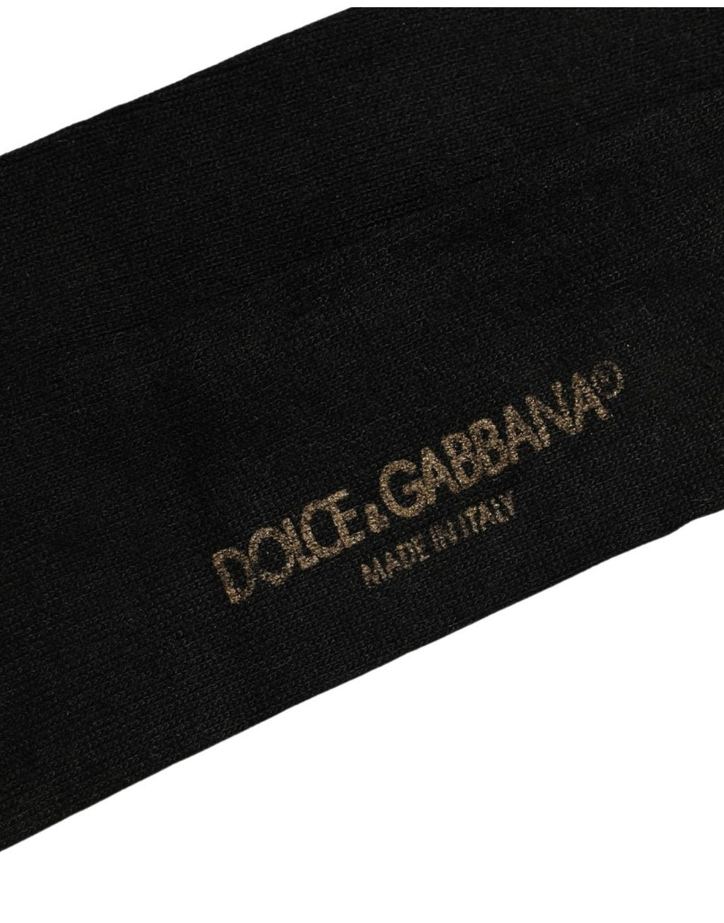 Dolce & Gabbana Men Black Viscose Logo Knee High Accessory Socks