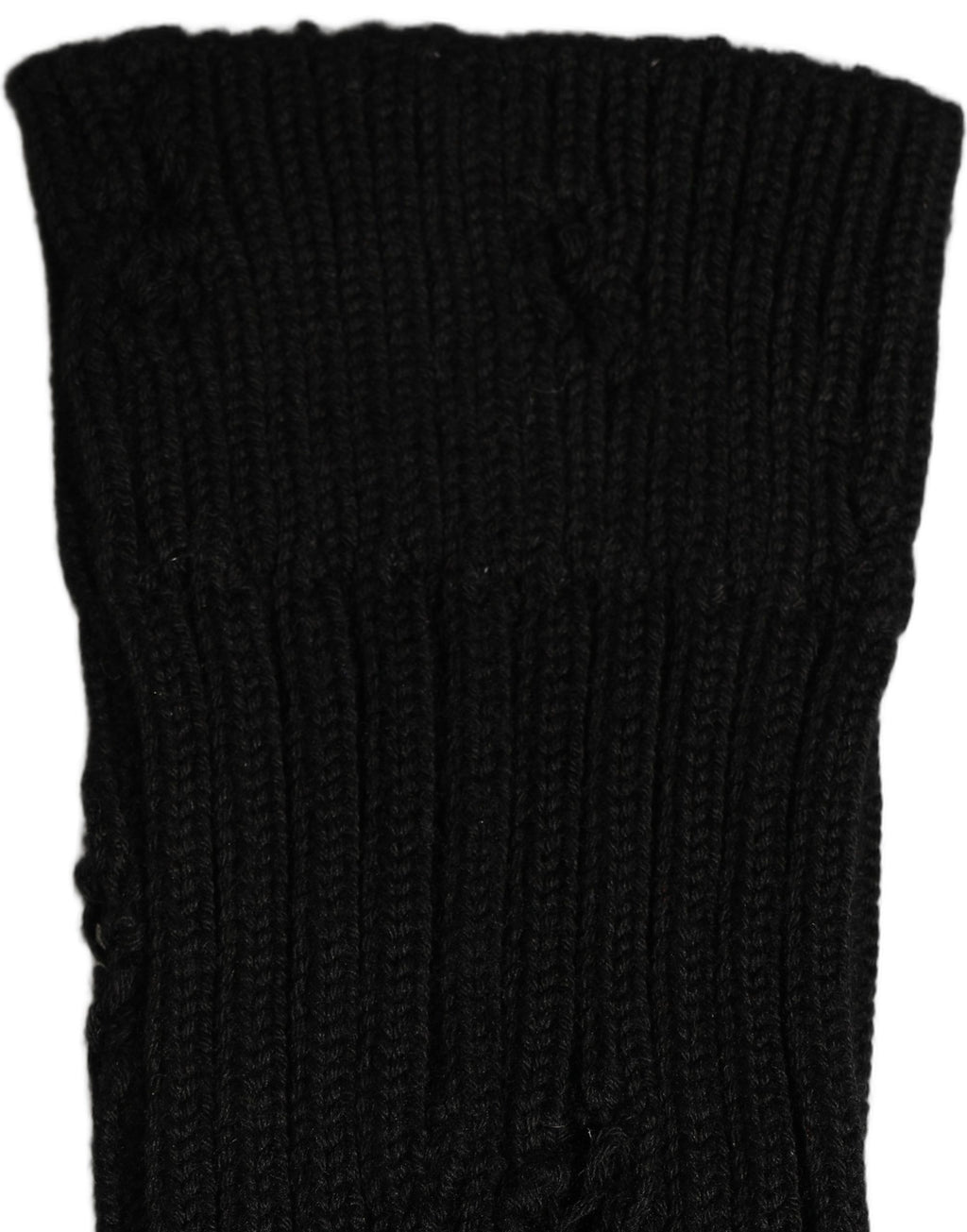 Dolce & Gabbana Men Black Cotton Distressed Mid Calf Accessory Socks
