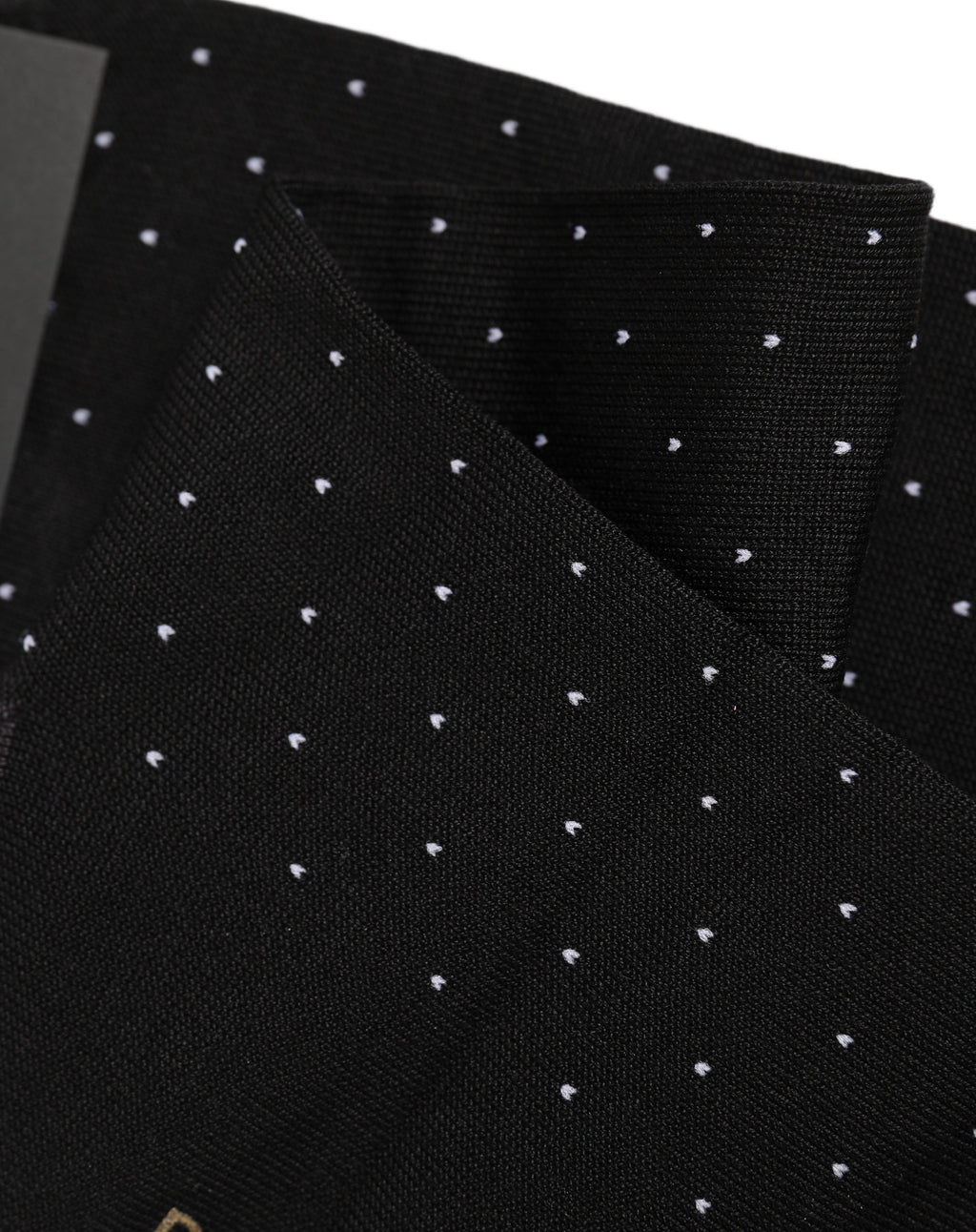 Dolce & Gabbana Men Black Cotton Polka Dot Mid Calf Accessory Socks
