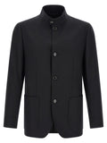 Lardini Black Virgin Wool Blazer
