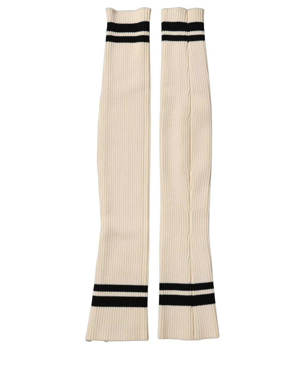 Dolce & Gabbana Cream Wool Thigh High Leg Warmer Accessory Socks