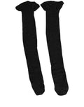 Dolce & Gabbana Black Wool Logo Calf Long Women Accessory Socks