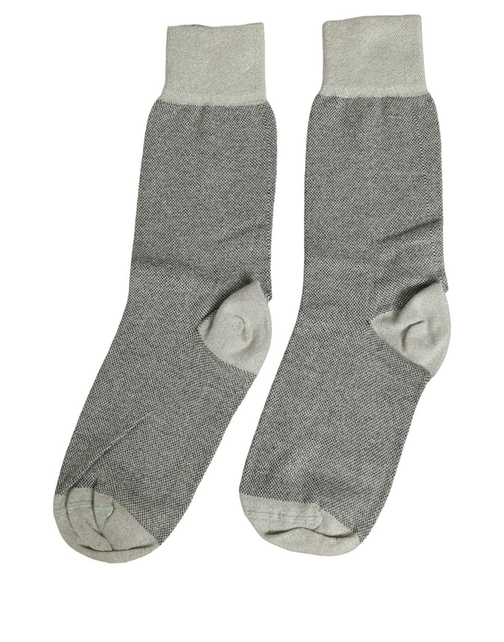 Dolce & Gabbana Charcoal Grey Logo Mid Calf Women Accessory Socks