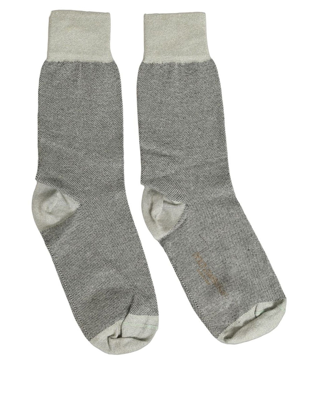 Dolce & Gabbana Charcoal Grey Logo Mid Calf Women Accessory Socks