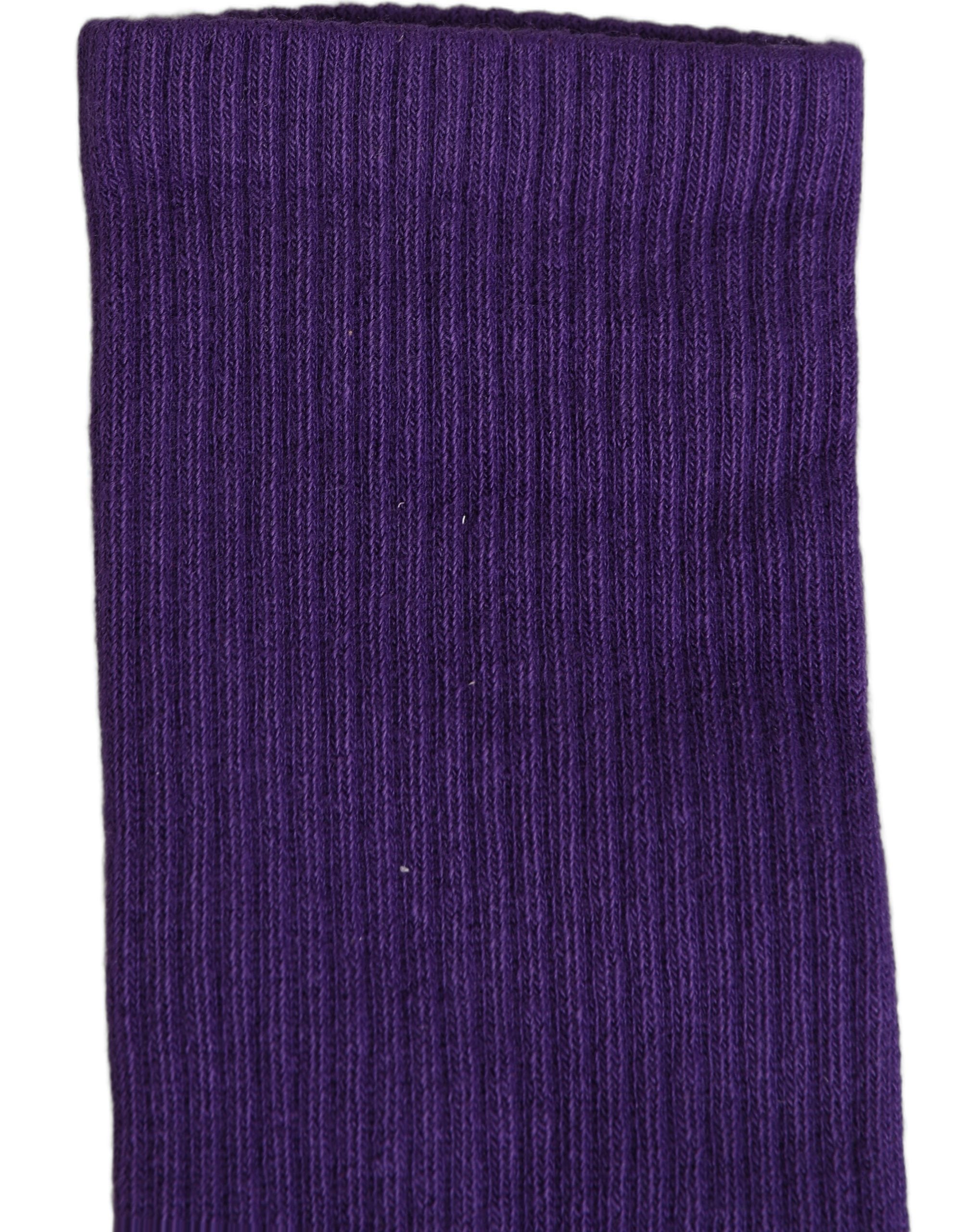 Dolce & Gabbana Violet Cotton Ribbed Mid Calf Women Accessory Socks