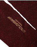 Dolce & Gabbana Maroon Viscose DG Logo Mid Calf Accessory Socks