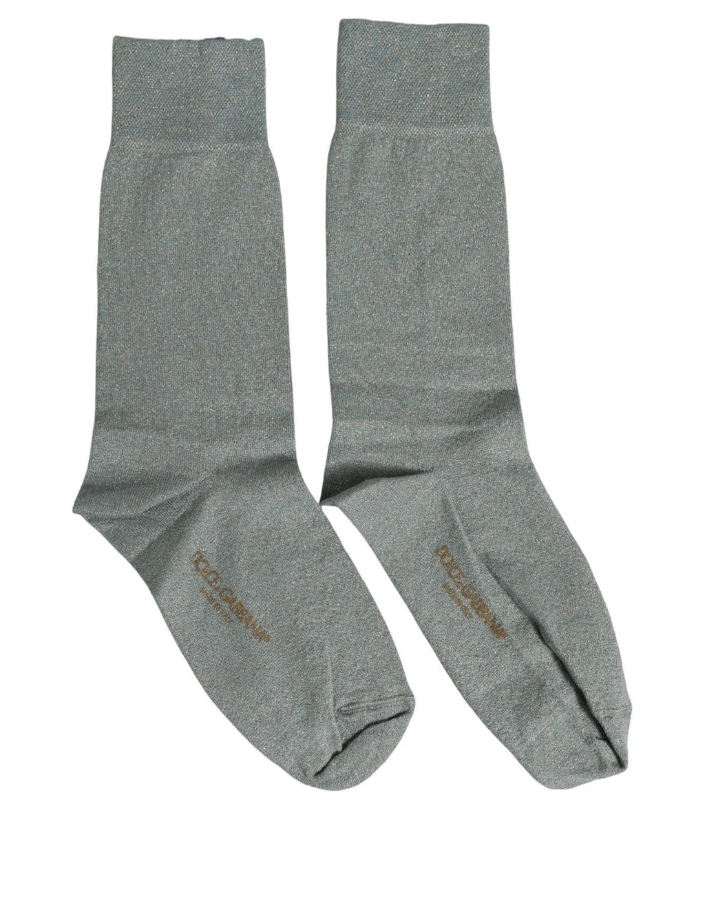 Dolce & Gabbana Gray Viscose Logo Mid Calf Accessory Socks