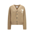 Ami Paris Beige Alpaca Vicugna Pacos Cardigan