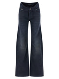 Balenciaga Blue Cotton Flared Jeans