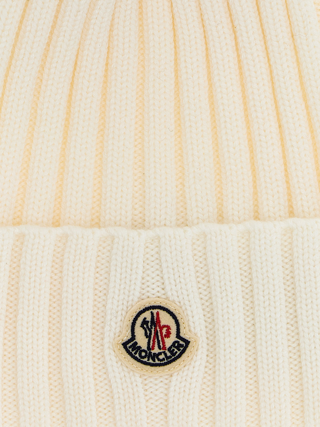 Moncler White MicroModal Beanie