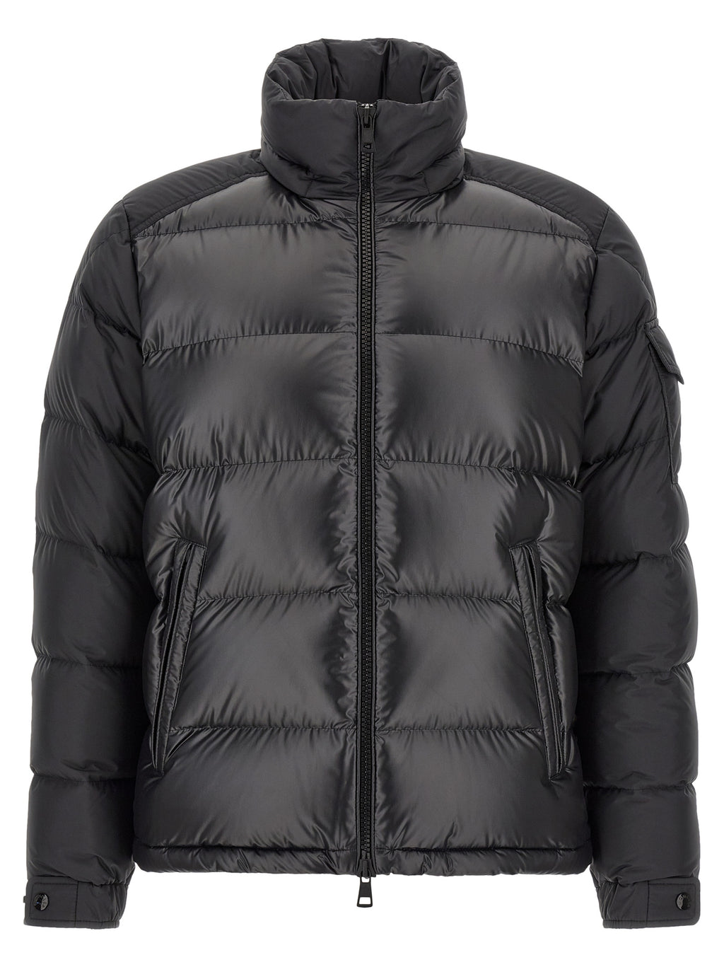 Moncler Black Polyester Full-Length Jacket
