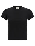 Saint Laurent Black Cotton T-Shirt