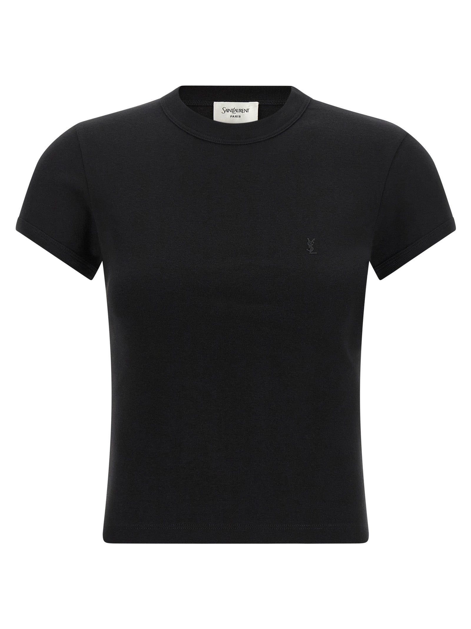 Saint Laurent Black Cotton T-Shirt