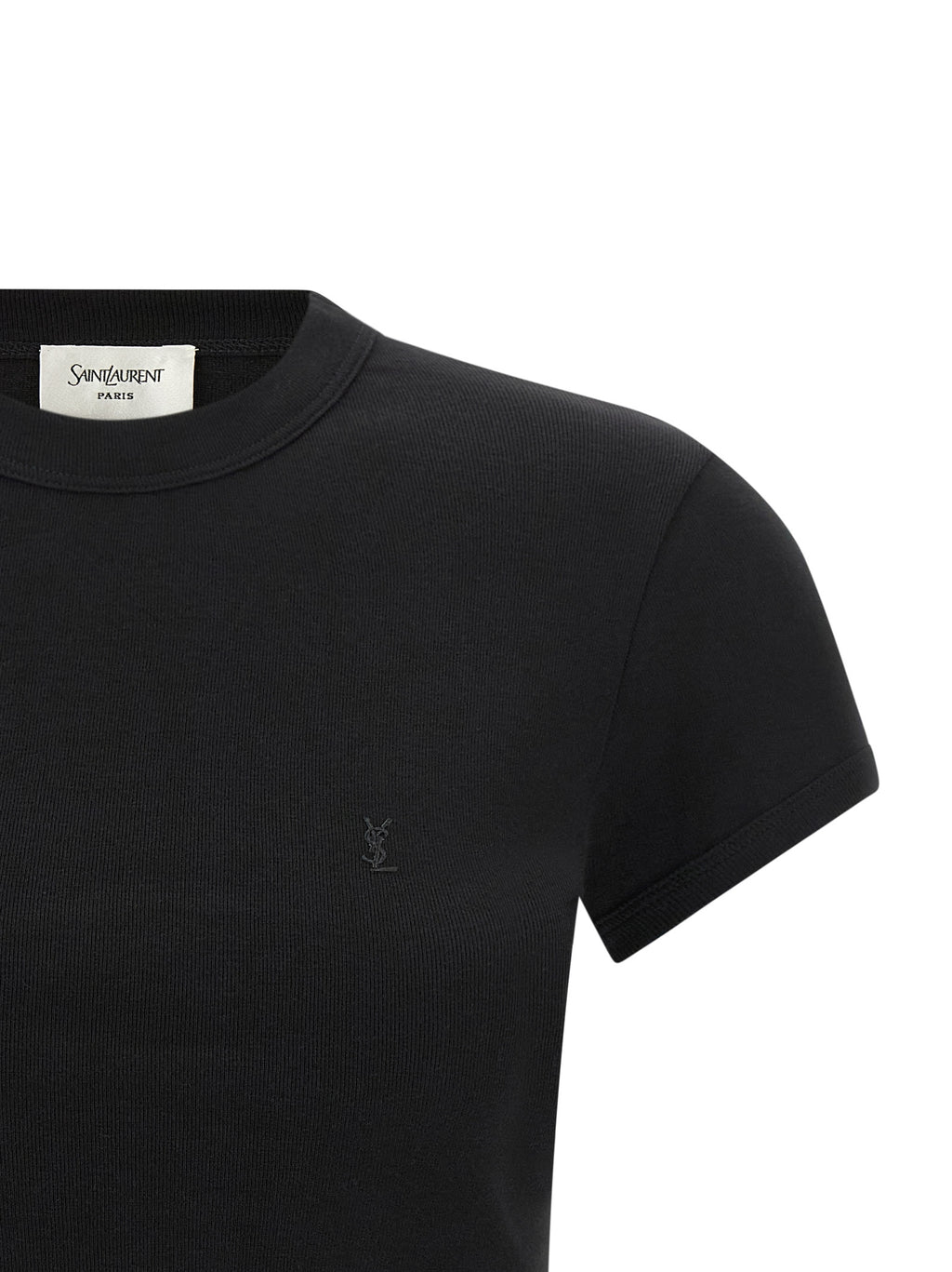 Saint Laurent Black Cotton T-Shirt