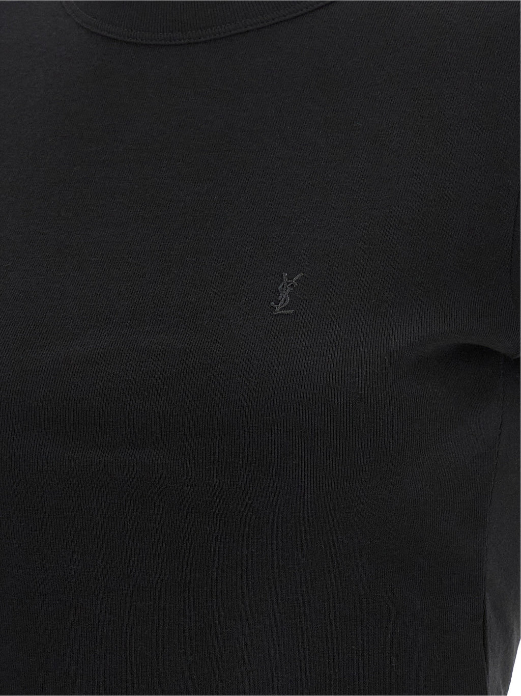 Saint Laurent Black Cotton T-Shirt