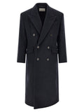 Saint Laurent Blue Wool Coat