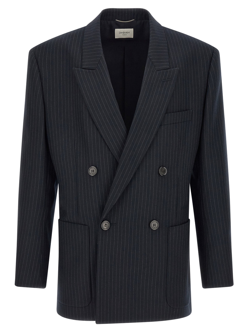 Saint Laurent Blue Wool Blazer