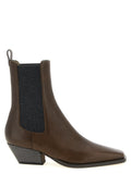 Brunello Cucinelli Brown Cowhide Chelsea Boots