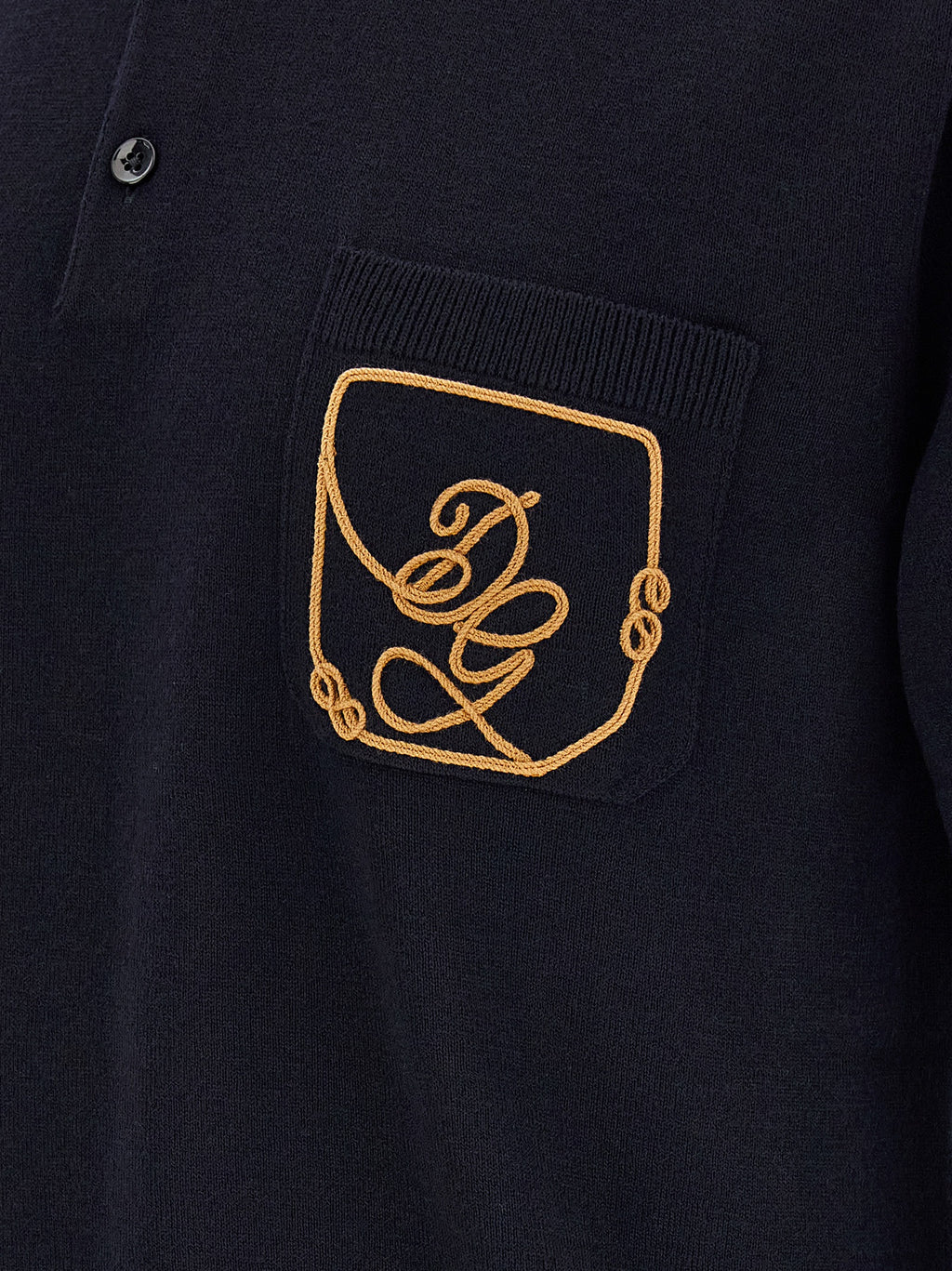 Dolce & Gabbana Blue Virgin Wool Polo Shirt