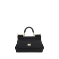 Dolce & Gabbana Black Calf Leather Bos Taurus Handbag