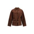 Fabiana Filippi Brown Cotton Full-Length Jacket