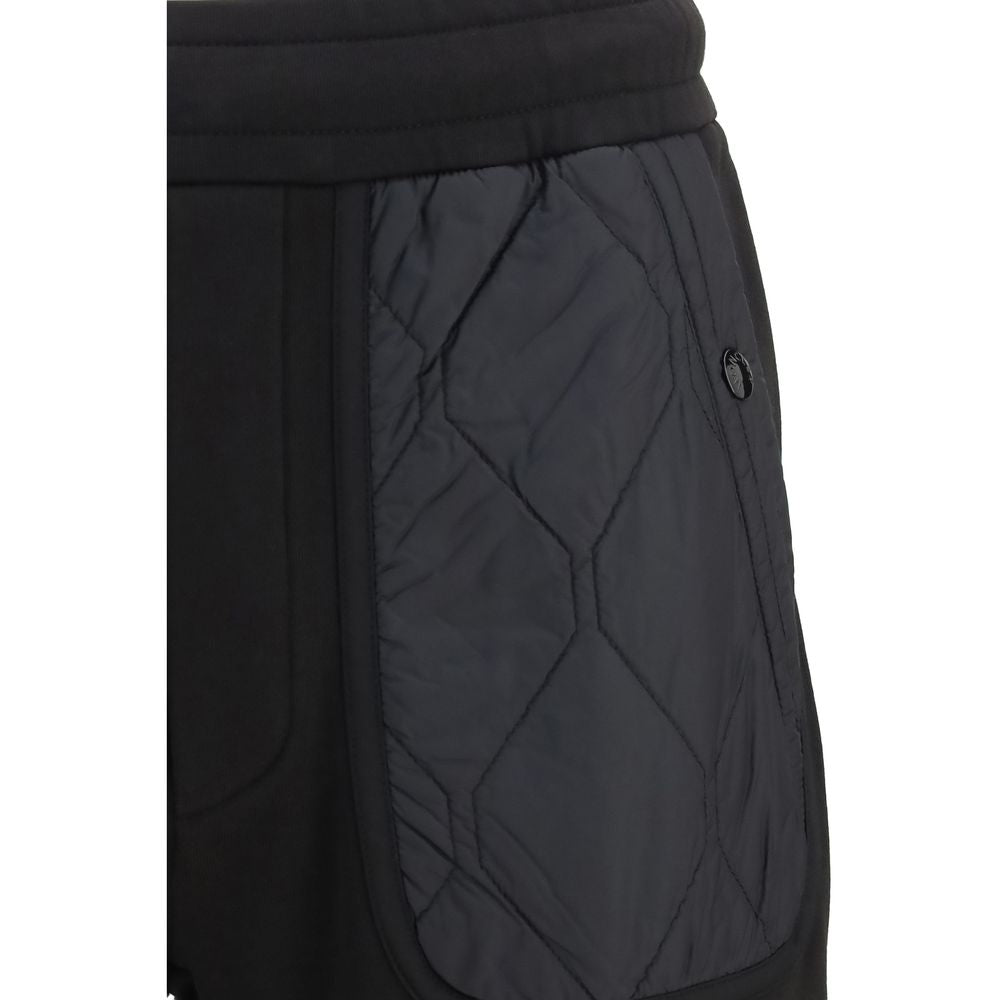 Moncler Black Cotton Athletic Pants
