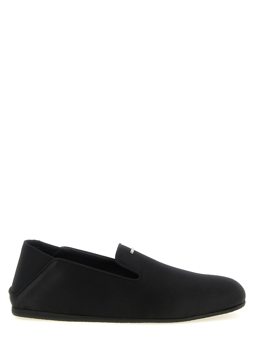 Giuseppe Zanotti Black Viscose Slip-On Loafers