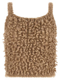Peserico Beige Wool Sleeveles Sweater