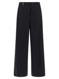Peserico Blue Virgin Wool Casual Pants