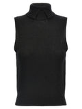 Prada Black Cashmere Sleeveless Jacket