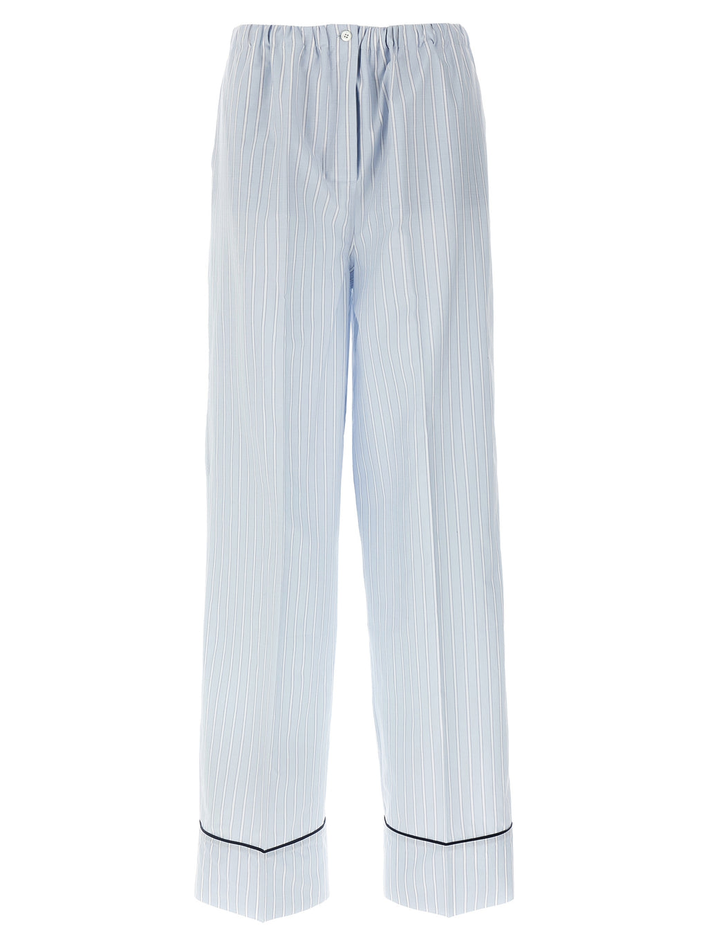 Prada Blue Cotton Casual Pants