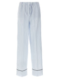 Prada Blue Cotton Casual Pants