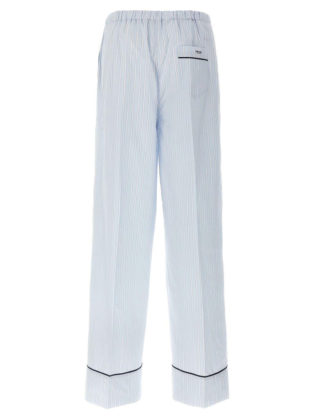 Prada Blue Cotton Casual Pants